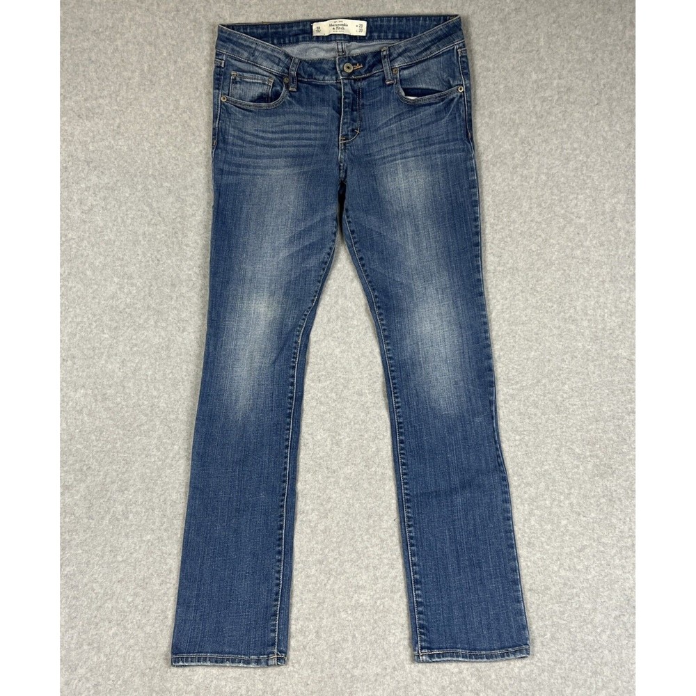 ABERCROMBIE & FITCH Womens Blue Skinny Jeans 8R 29 x 33 Preppy Student Ladies